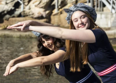Grace Trainor and Cypriana Singh at Wylies Baths Coogee