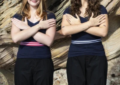 Grace Trainor and Cypriana Singh at Wylies Baths Coogee